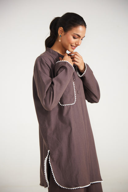 Mocha Brown Co-ord Set (Set Of Two)