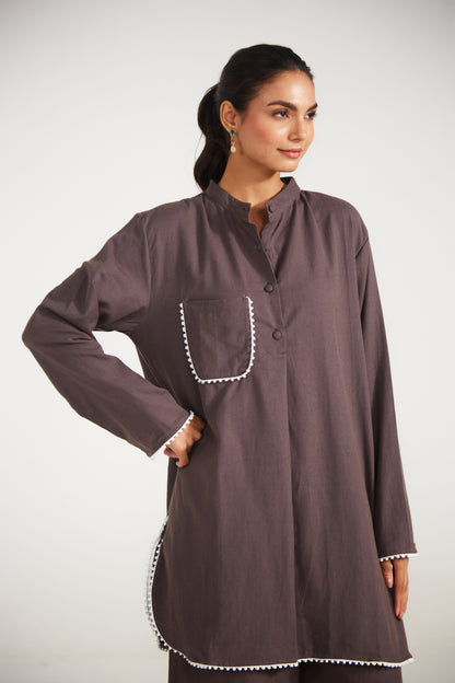 Mocha Brown Co-ord Set (Set Of Two)