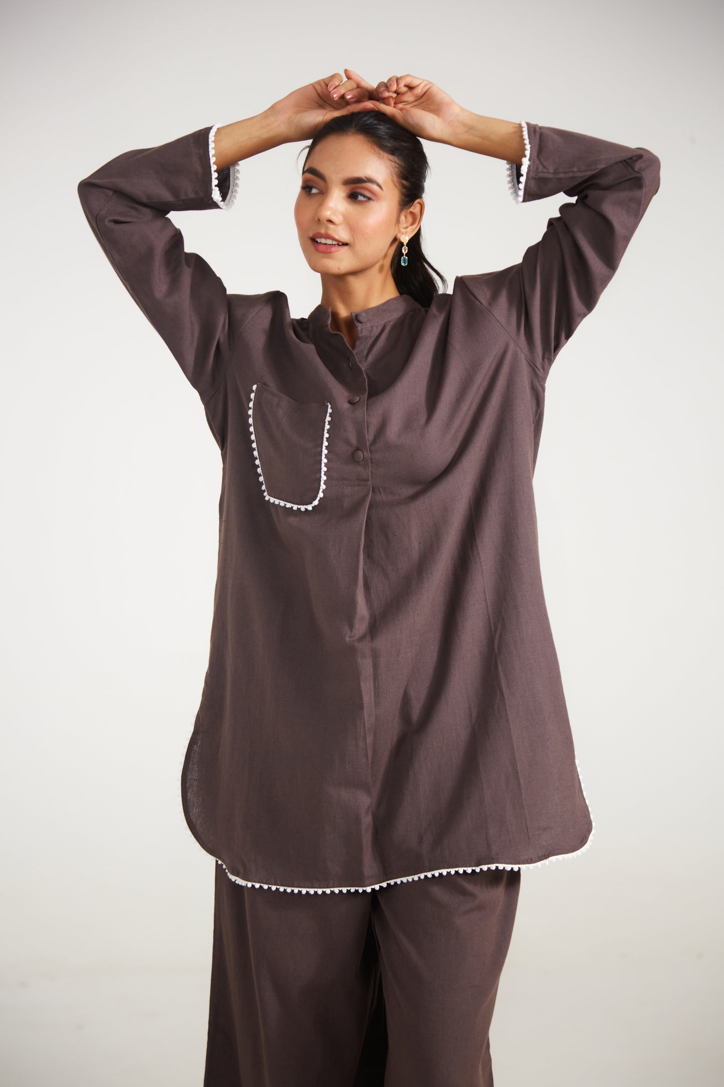 Mocha Brown Co-ord Set (Set Of Two)