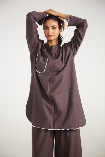 Mocha Brown Co-ord Set (Set Of Two)