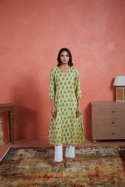 Sage Printed Suit Set (Set Of Three)