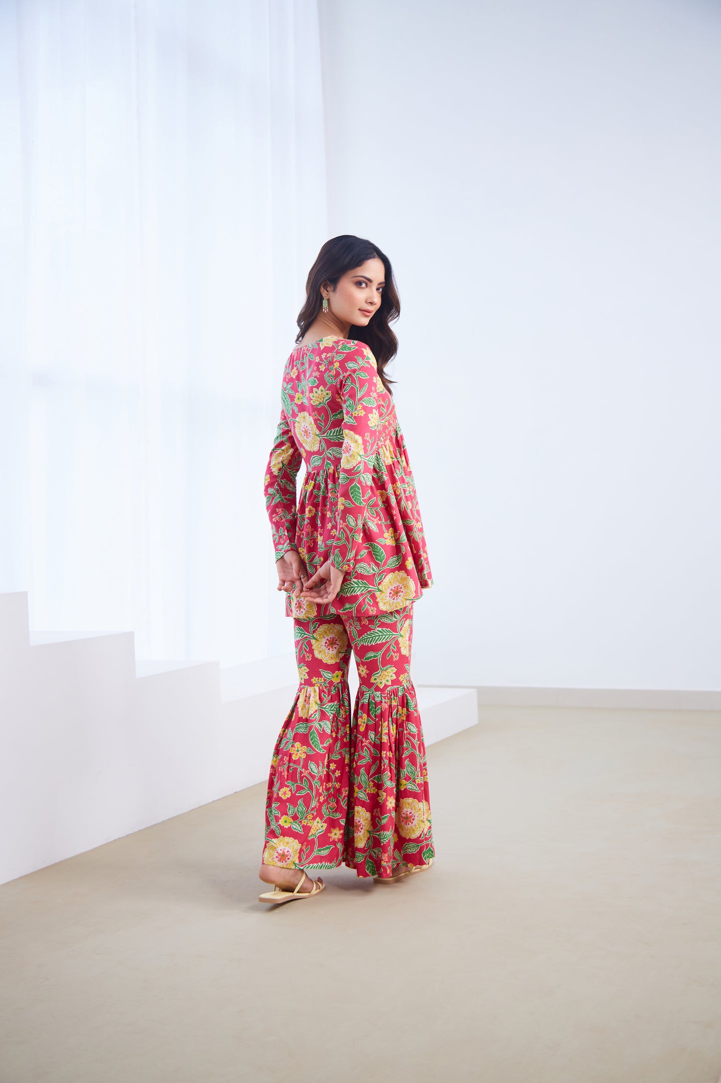 Gulbahaar Floral Sharara Set (Set Of Two)